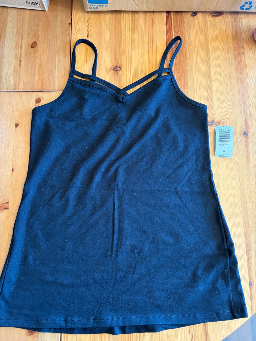 torrid Black Double-Strap Women's Tank Top